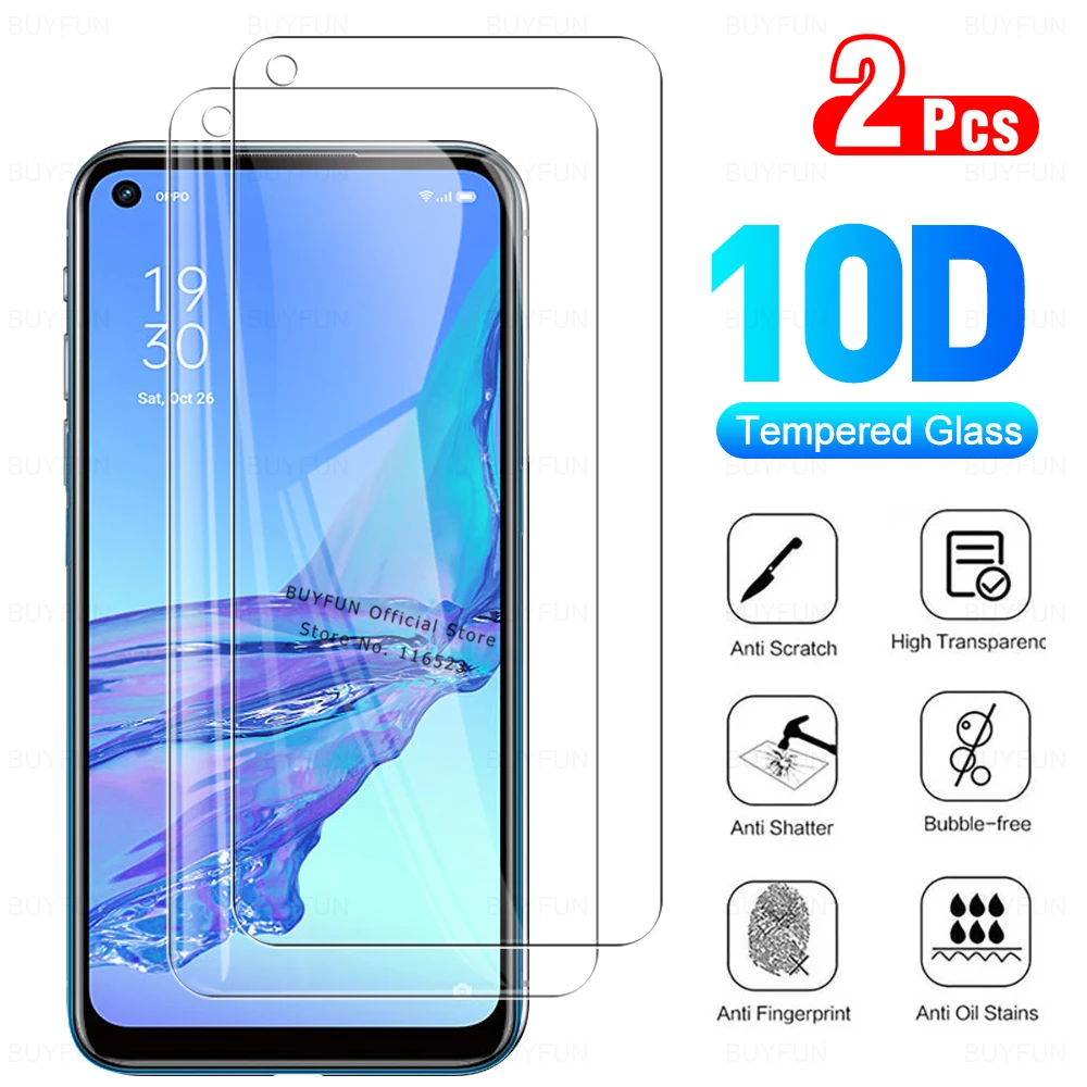 2pcs tempered glass for Oppo A53 A53S screen protector A 53 53A 35A 53S CPH2127 6.5&quotprotective film | Мобильные телефоны и