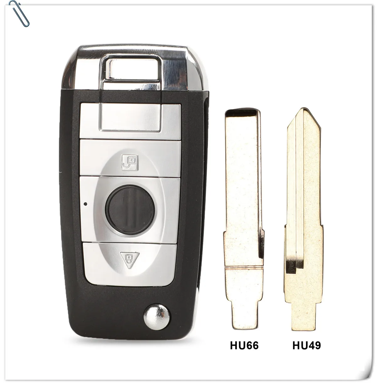 Keyforkess custodia a conchiglia chiave pieghevole a 3 pulsanti modificata a distanza per Volkswagen Vw Jetta Golf Passat Beetle Skoda Seat Polo B5 - Hda91c08e95724296bf52d924f5b0501cB