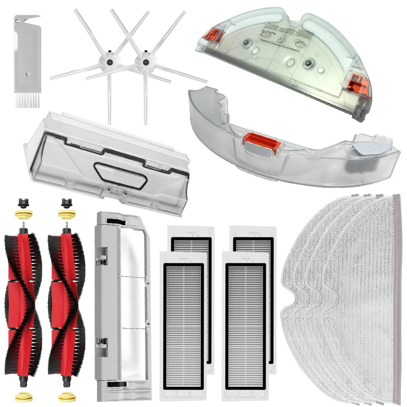 para Xiaomi Roborock s5 Max s6 Maxv s6 Peças de Reposição de Vácuo Puro Tanque de Água Caixa de Poeira Hepa Filtro Escova Principal Mop Pano Escova Lateral