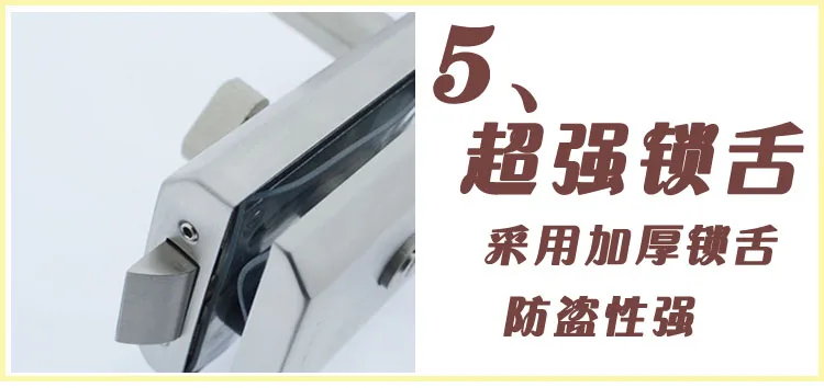 10-15mm vidro deurslot rvs deslizante handvat deurslot