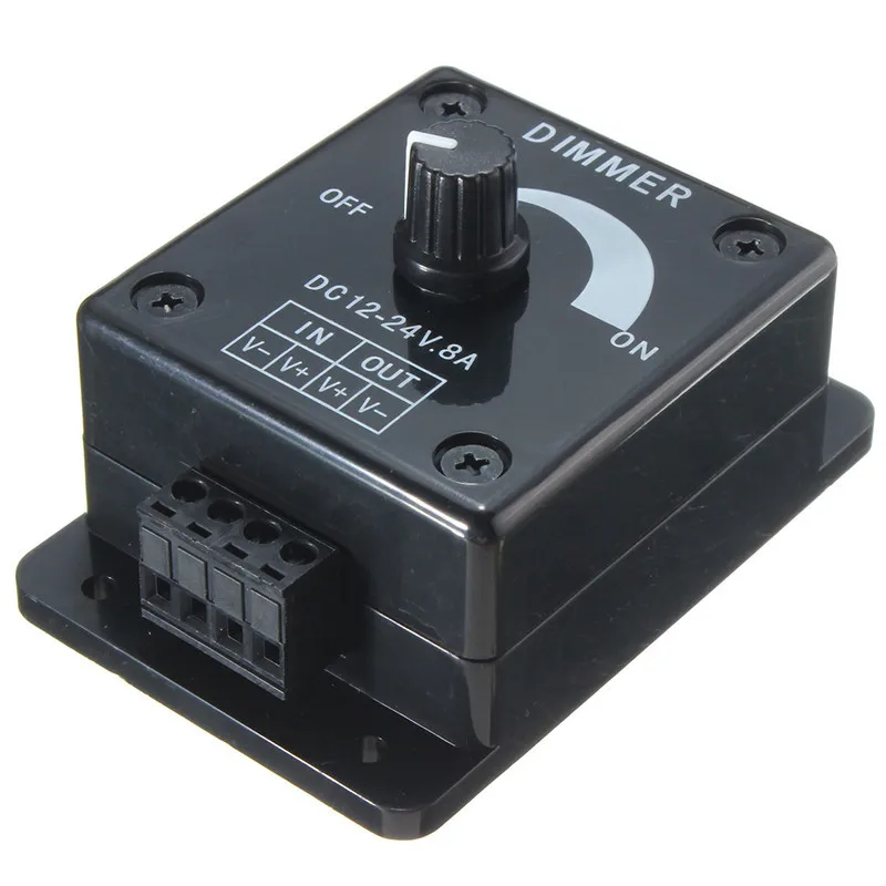 Светодиодный диммер, DC12-24V, 8А, регулируемая яркость, лампа, полосы, драйвер, Одноцветный светильник, блок питания, контроллер, поддержка, Прямая поставка