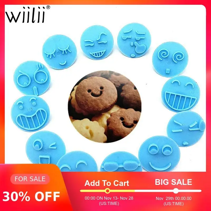 12 шт./компл. выраженная Пластиковая форма для печенья стандартная выпечки 3D