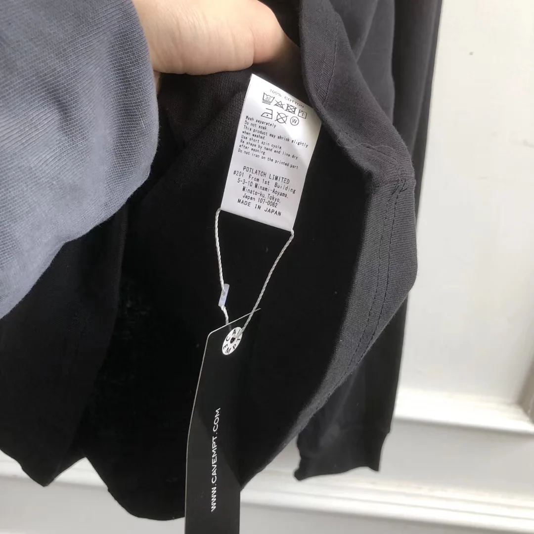 2019FW лучшее качество Cav empt тройники с длинным рукавом для мужчин и женщин с принтом CAVEMPT Хлопок Свободные топы подходят для мужчин с. Е. Футболки