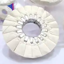 Roue de polissage en tissu blanc, pour bois, métal, bijoux, polissage miroir, tampon de meuleuse, outil abrasif