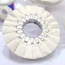 Roue de polissage en tissu blanc, pour bois, métal, bijoux, polissage miroir, tampon de meuleuse, outil abrasif 