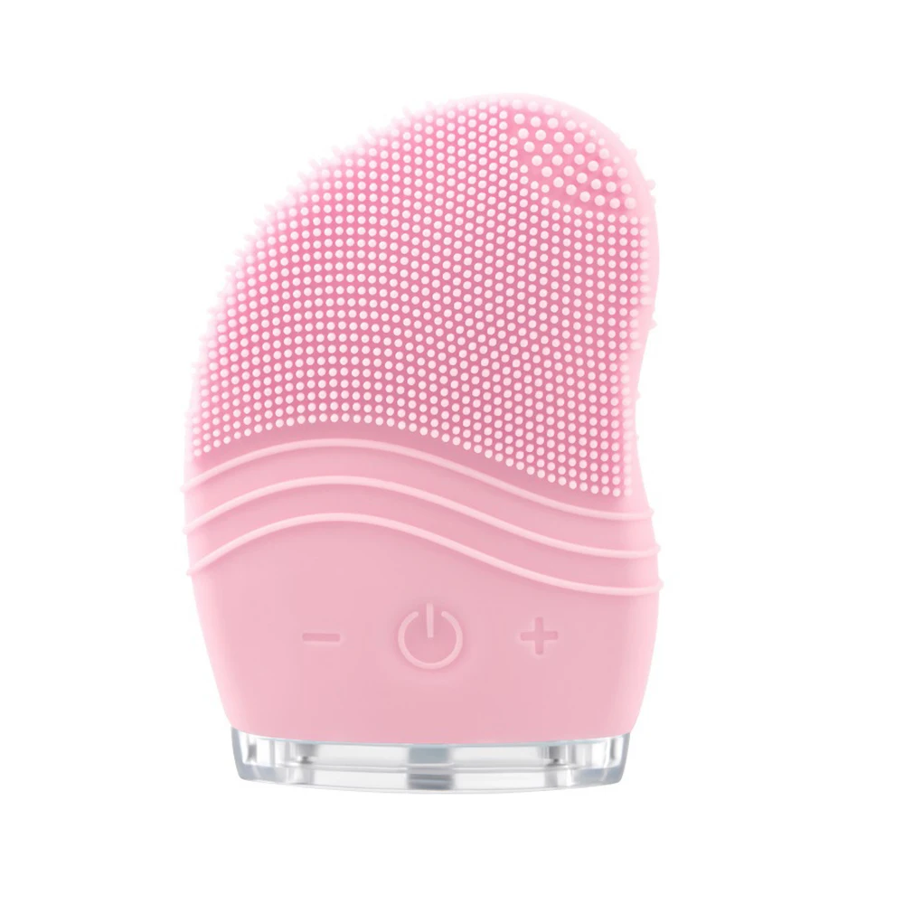 Электрическая вибрационная мини-щетка для очищения лица силиконовая щетка