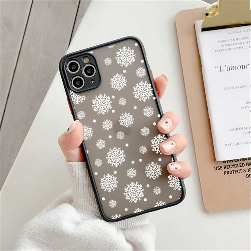 USLION Cute Christmas Santa Claus Elk Phone Case For iphone 11 12 13 Pro Max Mini XR Xs Max 7 8 Plus Hard PC Protection Cover iphone 13 phone case