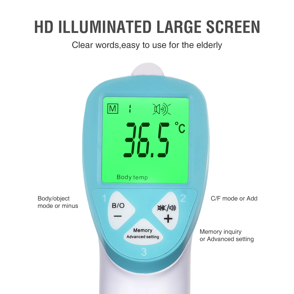2020 Muti-fuction Baby/Adult Digital Termomete Infrared Forehead Body Thermometer Gun Non-contact Temperature Measurement