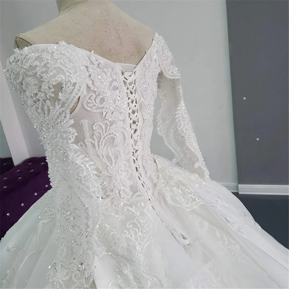 Robe De Mariage Femme женское камуфляжное свадебное платье с бисером размера плюс роскошное милое Кружевное Свадебное бальное платье