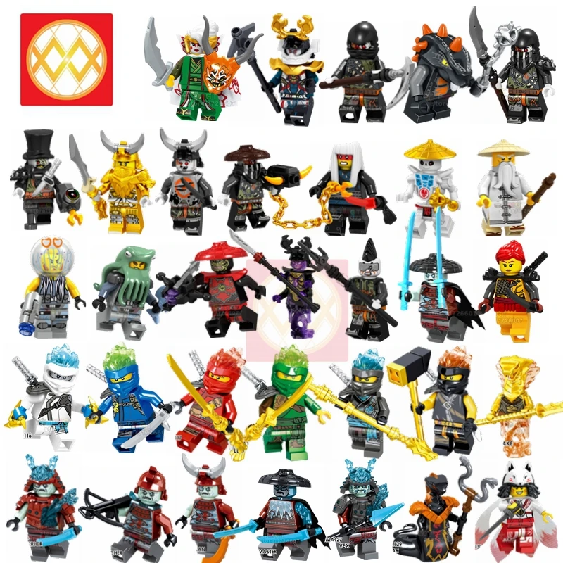 

Blocks Ninja Akita Wu Jay Zane Kai Lloyd Nya Cole Skylor Bone Soldier Sword Master Char Building Blocks Toys Gift for Children