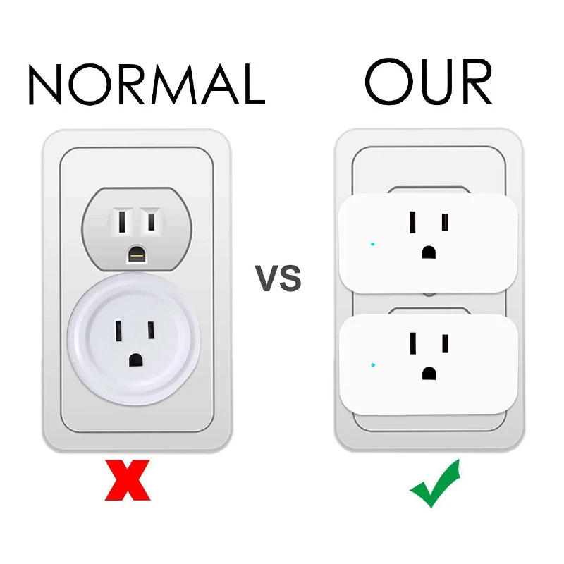 

Smart socket wifi mobile phone timer switch socket remote control smart home U.S. regulations