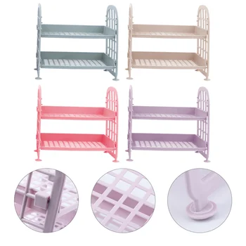 

4pcs Desktop Kitchen Storage Shelf Multi-layer Cosmetic Stand (Assorted Color)
