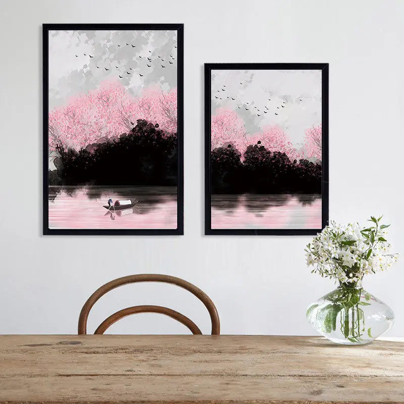 Abstract-Landscape-Home-Decor-Nordic-Canvas-Painting-Watercolor-Scenery-Living-Room-Wall-Art-Sunrise-Print-Impressionist (2)