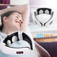 Прямая поставка, Электрический импульсный массажер для спины и шеи, Дальний инфракрасный нагрев, обезболивающий инструмент, инструмент для ухода за здоровьем, релаксационный инструмент