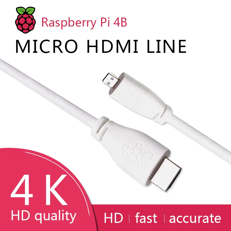 Официальный Raspberry Pi Micro HDMI в Стандартный HDMI (A/M) 1 м и 2 м кабель|Аксессуары для демонстрационных стендов| | АлиЭкспресс
