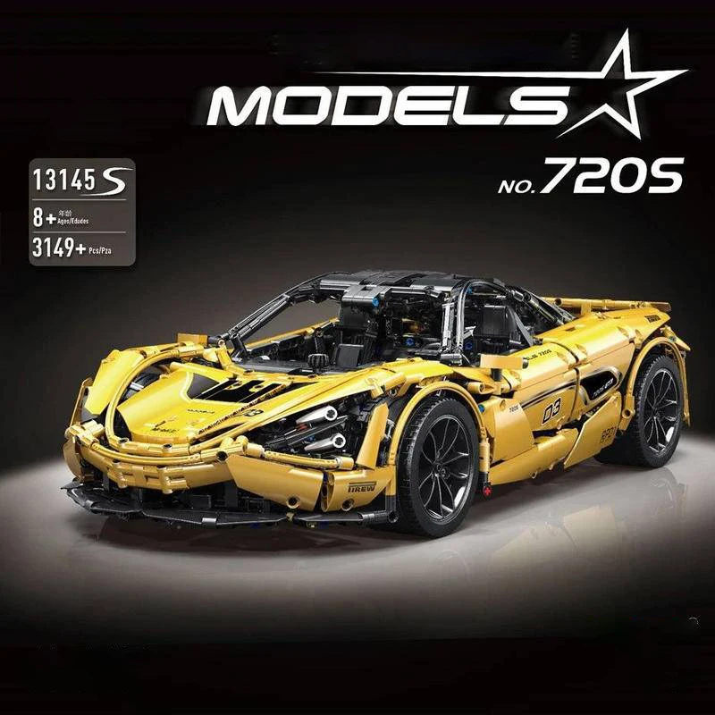 2020 совершенно новый RC желтый McLar 720S 13145S MOC 46762 строительные блоки кирпичи Technic Супер спортивный автомобиль