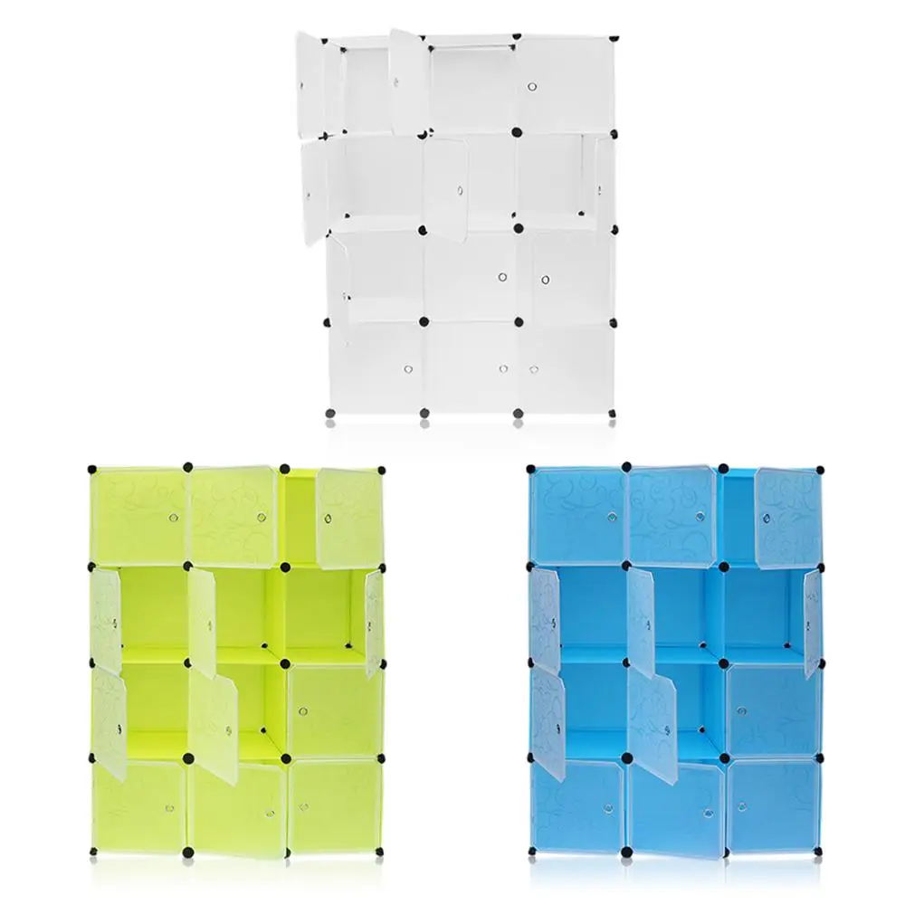 

12 Grids Simple Resin Storage Box Cabinet DIY Extra Large Eco-Friendly Wardrobe Closet Organizer Clothes Holder