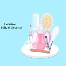 Товары для новорожденных, набор для ухода за ногтями, ножницы, Детский костюм для кормления, детское пипетка, устройство для всасывания носа, 6 шт., модный костюм