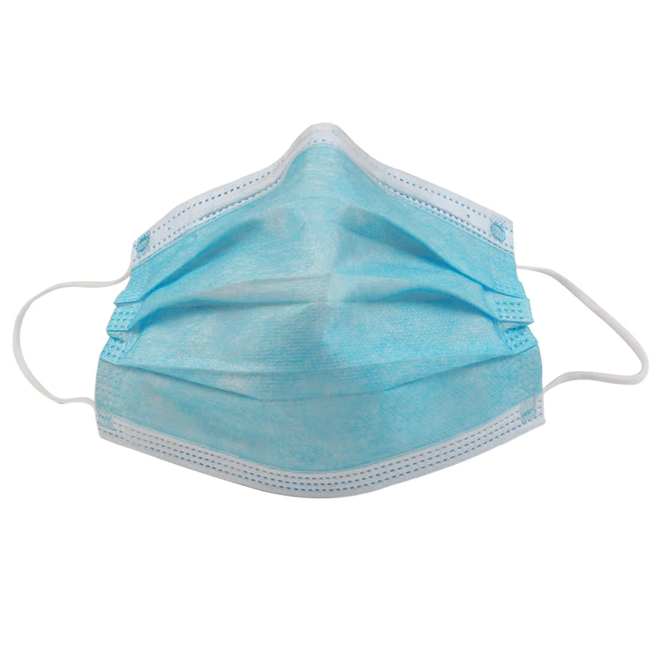 

Disposable 3-Layer Masks, Anti Dust Mask Breathable Disposable Earloop Face Mask, Comfortable Protective Mask Blue For Salon