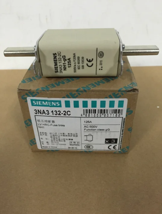 3 шт./1 коробка Siemens 3NA3132-2C 3NA31322C NH1-gG 125A 500V Fuse -New | Безопасность и защита