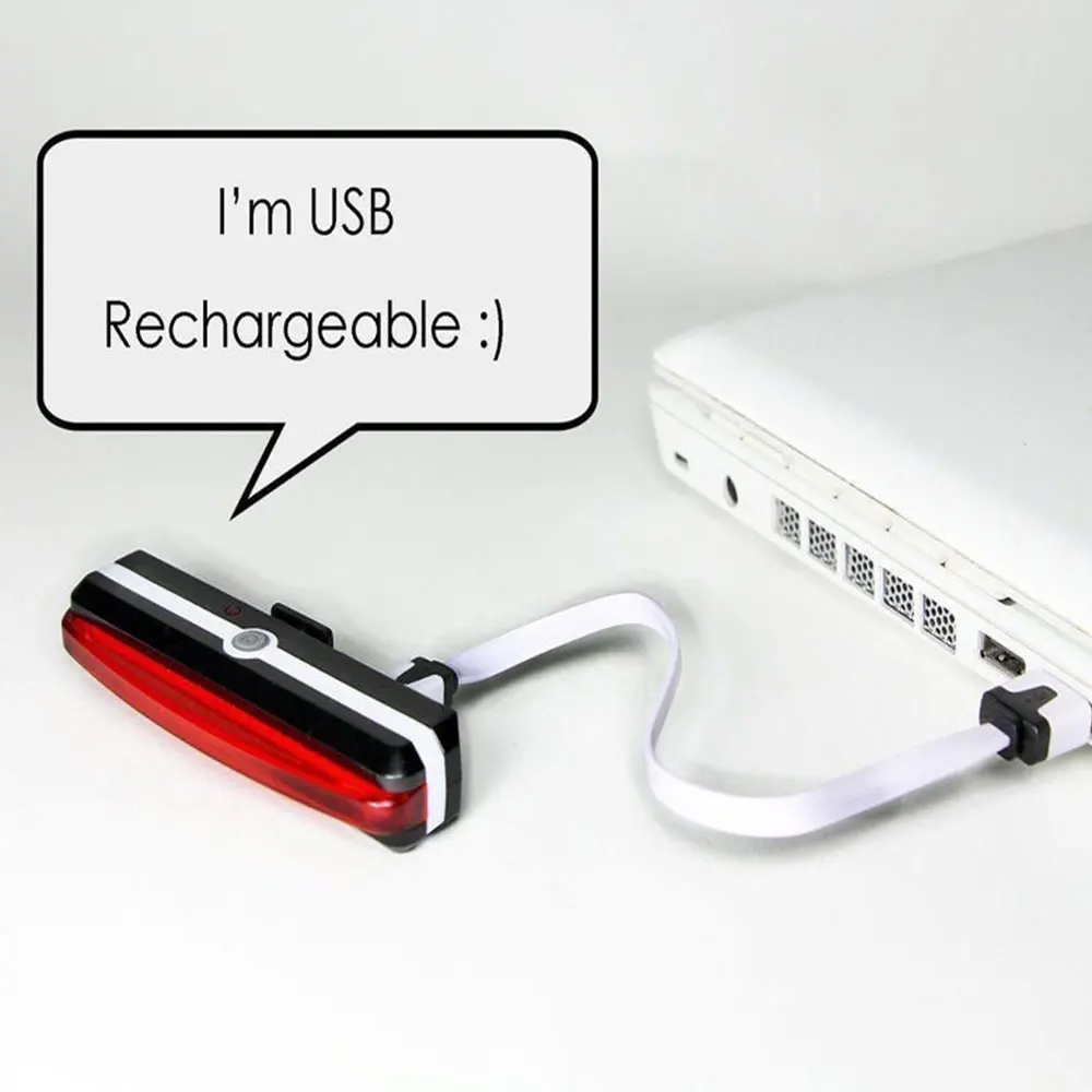 Задний фонарь портативный красный IPX5 USB перезаряжаемые уличный светодиодный прожектор задний фонарь Водонепроницаемый Предупреждение свет габаритные огни для велосипеда