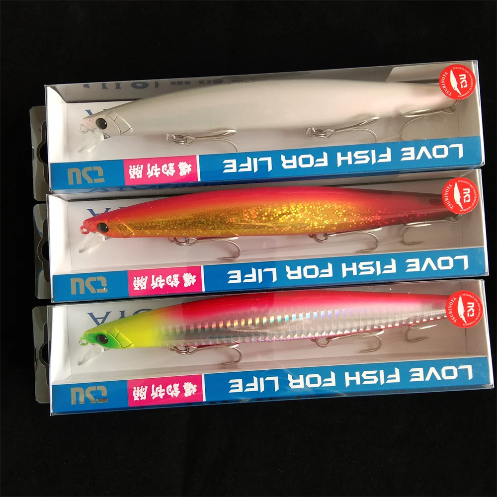 

TSURINOYA 3pcs 163mm 34.2g Sea Fishing Sinking Minnow Ultra Long Casting Tungsten Movemenr Weight Saltwater Hard Baits