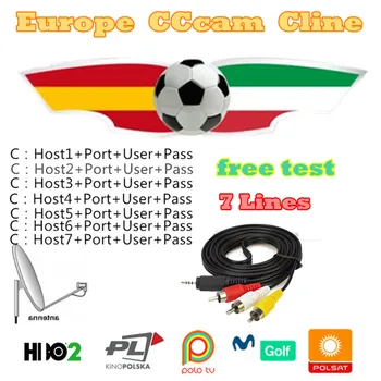 

Europe Receptor Cccam clines for 1year spain-Italy used for DVB-S2 Cccam clines server satellite receiver europe channels 7lines