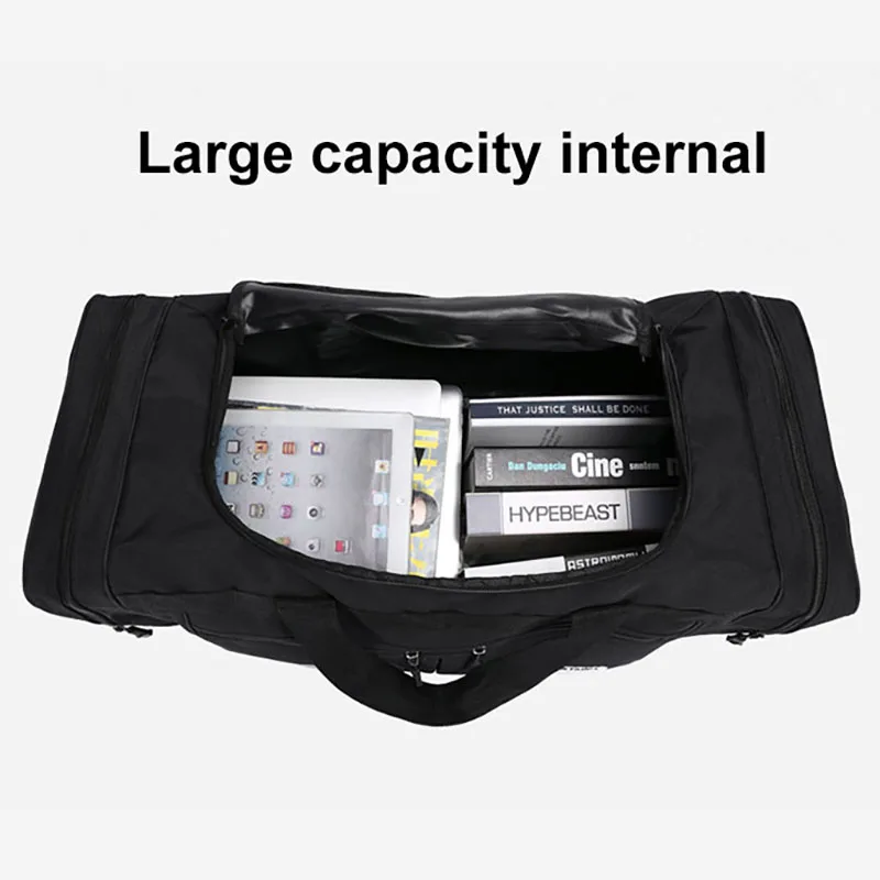 70CM 70L Nylon Luggage Travel Gym Outdoor Bag Large Travelling For Women Men Duffle Handbags Shoulder Weekend Sports Bag XA751D 5