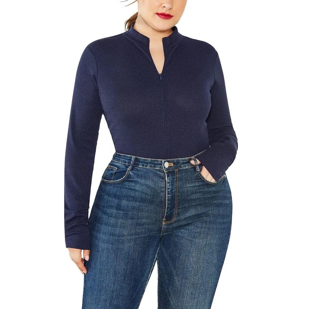 Новые модные женские боди больших размеров 5XL, однотонные топы на молнии с длинными рукавами, пальто, боди, бесшовное мягкое тело медвежонка, чулки