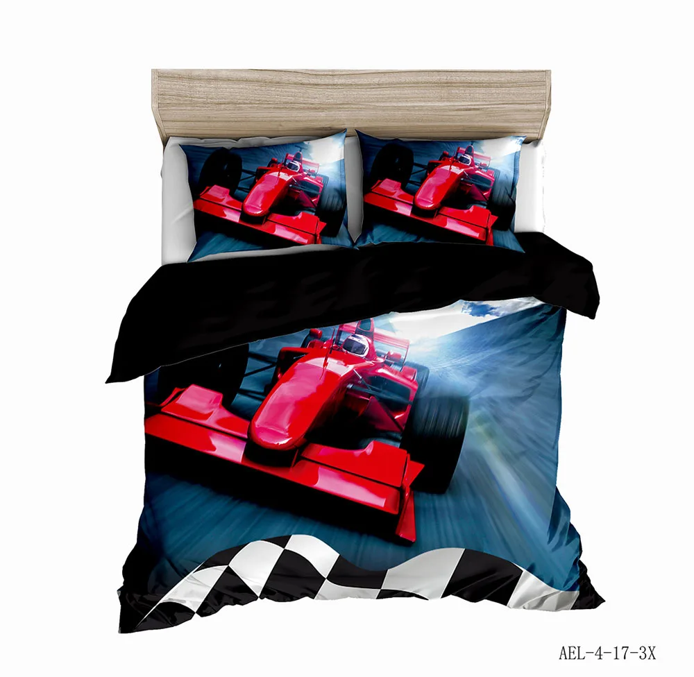 Модный городской мотоцикл F1 гоночный 3D печать постельные принадлежности 3 шт. роскошные постельные принадлежности домашний набор 3D цифровая печать по форме спортивного автомобиля - Цвет: 5