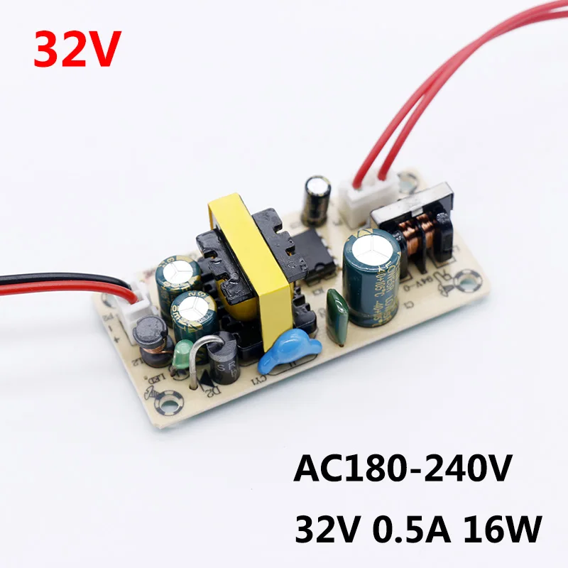 Светодиодный драйвер 180-240V постоянного тока до DC12V 24V 32V 1A 2A 3A светильник 12 Вт 24 Вт 36 Вт для оптоволоконного кабеля светодиодный Питание 12 V светильник трансформаторы 12 Вольт светодиодный s - Цвет: 32V 0.5A 180-240V