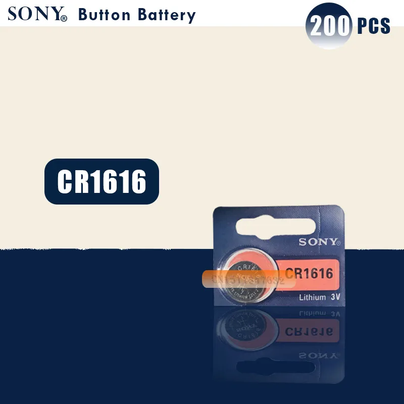 200 шт. sony CR1616 кнопочный Аккумулятор для часов автомобиля дистанционный ключ cr 1616 ECR1616 GPCR1616 3v литиевая батарея