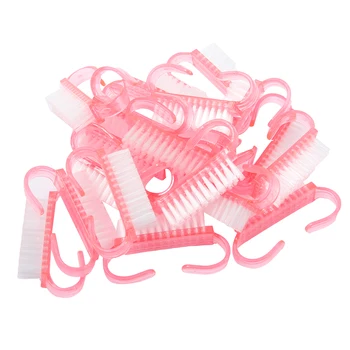 

50pcs Cleaning Nail Brush Nail Dust Plastic Brush Tools Manicure Pedicure Soft Remove Dust Angle Pink Clean cepillo de uas
