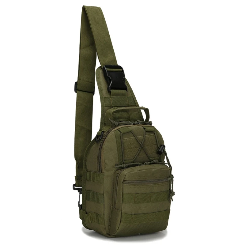 Мужской военный тактический крепеж нагрудная сумка Молл Камуфляж штурмовой рюкзак спортивный пакет кемпинг небольшой дорожный рюкзак - Цвет: Зеленый