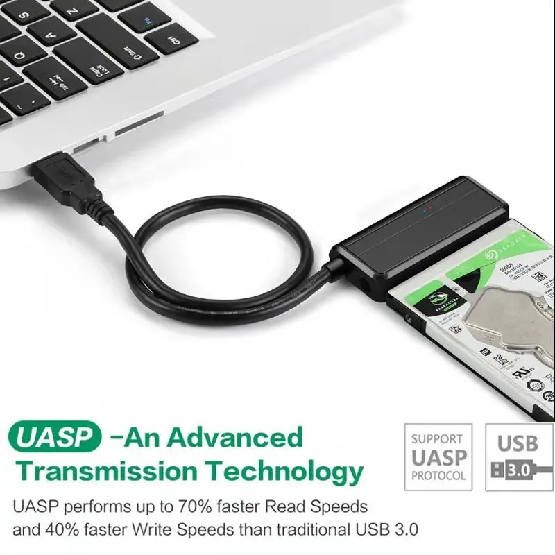 SATA к USB3.0 кабель-конвертер 22 pin SATA к USb SSD hdd шнур с ЕС США Великобритания адаптер для 2,5 дюймов 3,5 дюймовый hdd SSD жесткий диск
