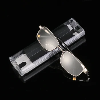 

Unisex Metal Antifatigue Reading Clear Vision Glasses With Glasses Box Cloth Urltra-Light Presbyopic Glasses Eyewear +100~+400