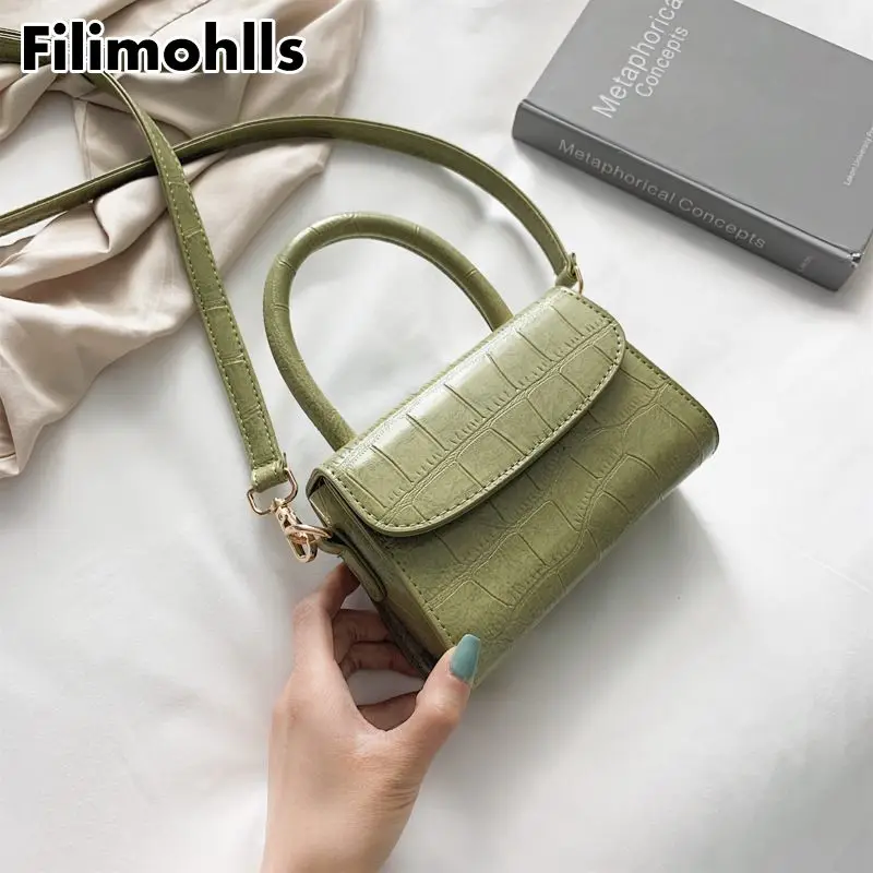 

Crocodile Pattern Crossbody Bags For Women 2019 Small Chain Handbag small PU Leather Hand Bag Ladies Designer Evening Bags F-546