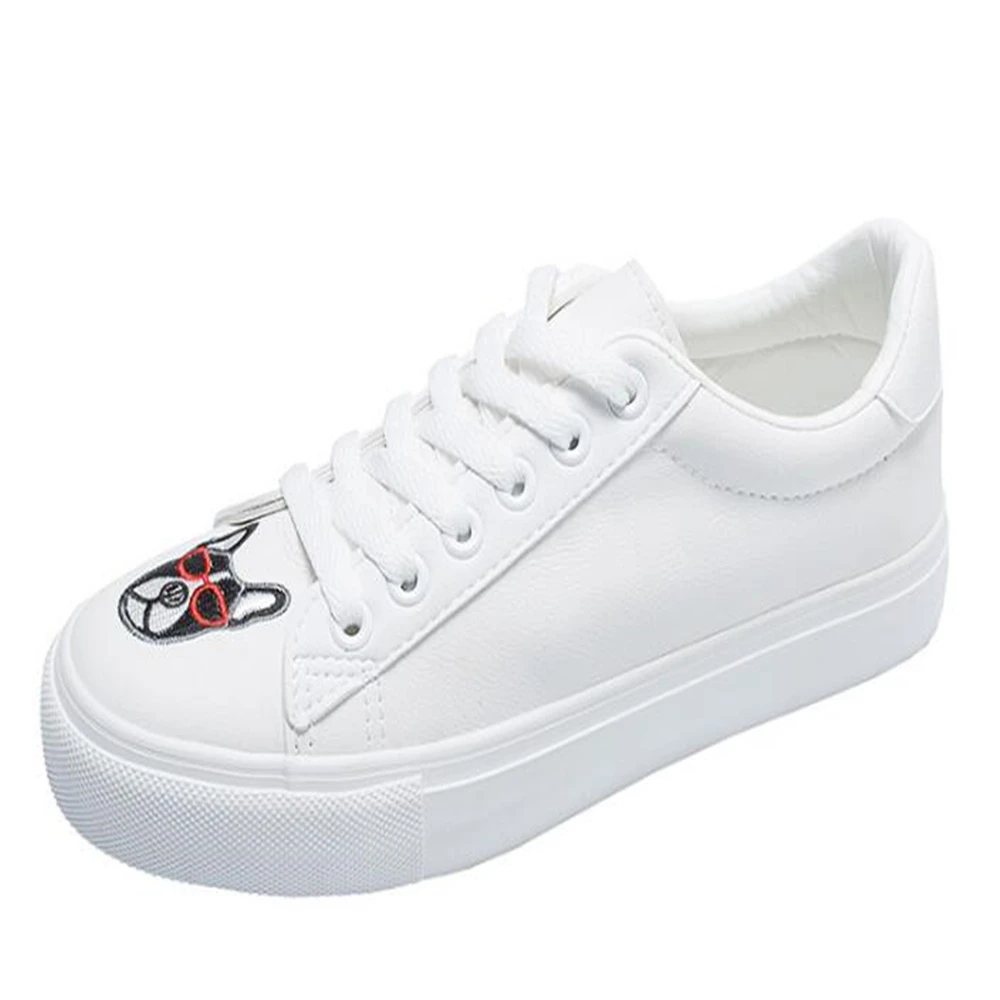 FASHION sneakers women Casual SHOES Fashion Solid WHITE Round Toe Slip-on Shoes Ladies Flats Single y476 | Обувь