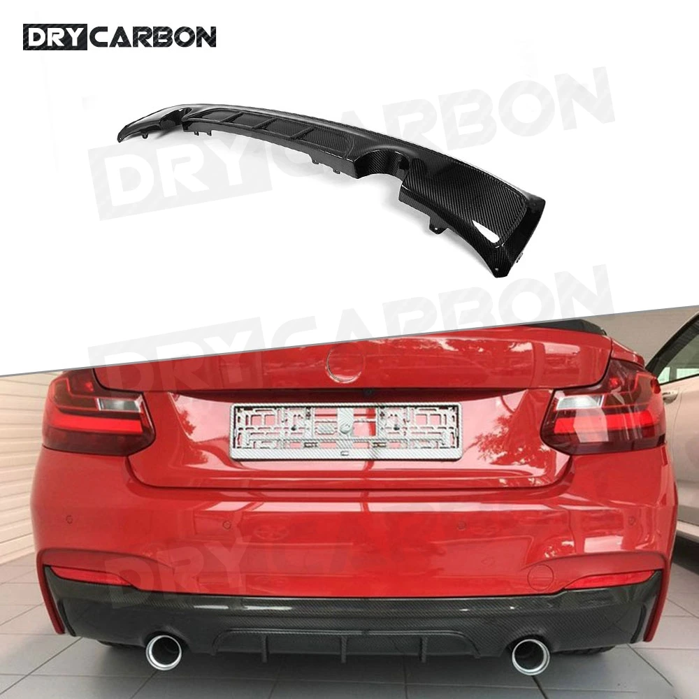 

Carbon Fiber Rear Bumper Lip Diffuser for BMW 2 Series F22 M Sport 2014 2015 2016 2017 E Style Car Bumper Spoiler