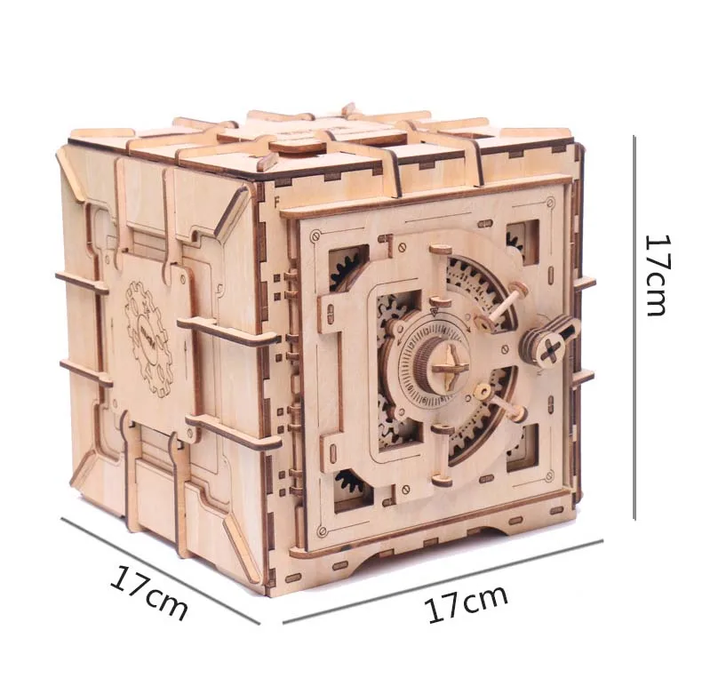 Творческий подарок шифр коробка деревянная Механическая Трансмиссия модель сборки игрушка сюрприз Коллекция подарков
