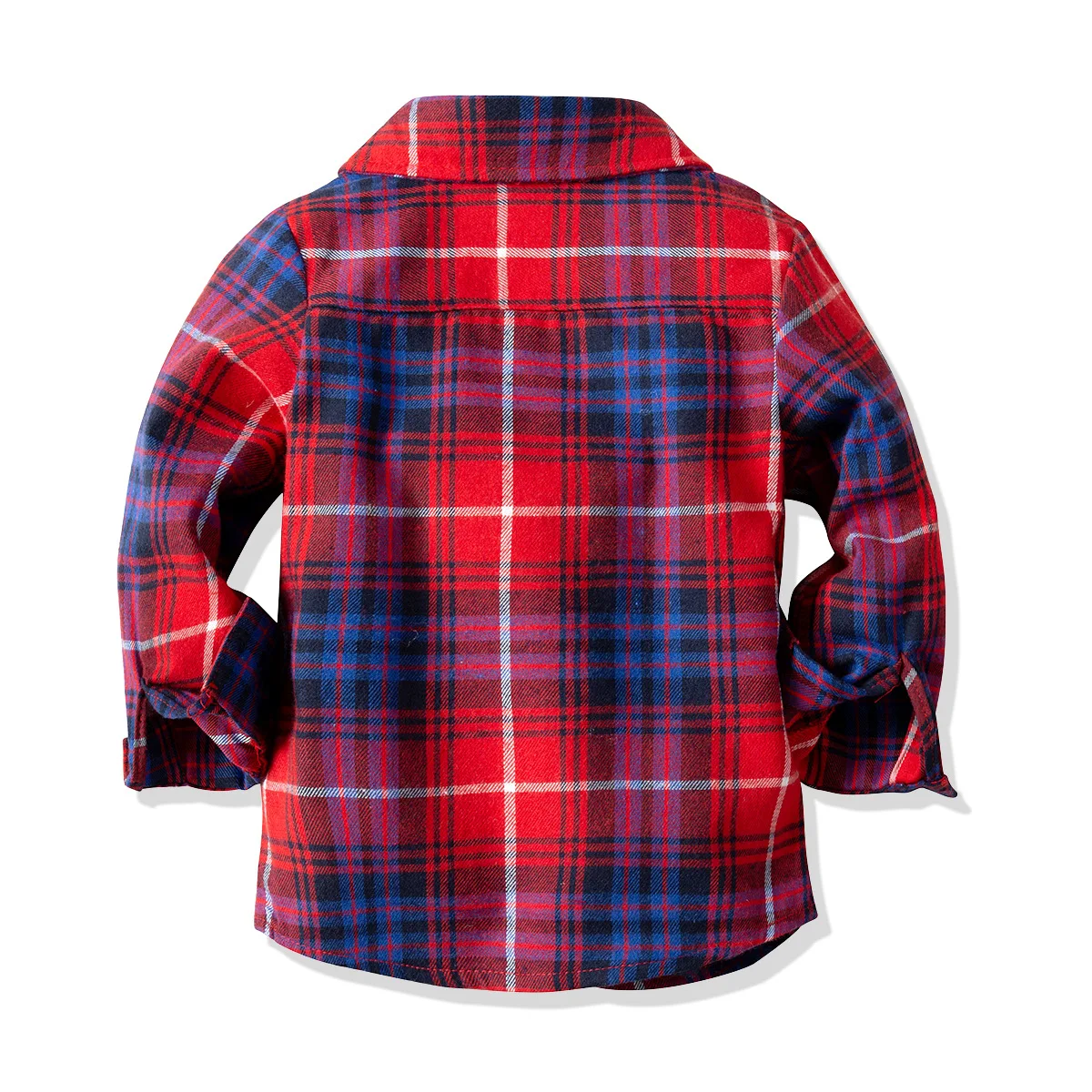 

2019 Middle And Large Children Plaid Shirt with Holes Cowboy Trousers Pure Cotton Short Sleeve Three-piece Set BOY'S Baby Spring