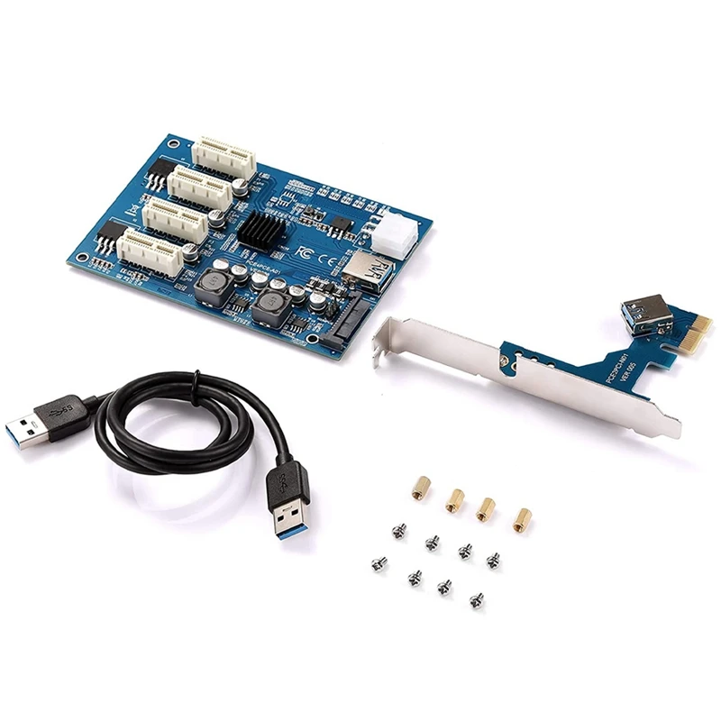 Pci-E 1X To 4-Port Pci Express слот адаптер карта Usb3.0 преобразователь Расширенный M2