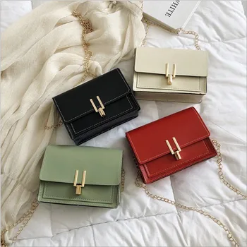 

DOLOVE Women's Bag 2020 New Korean Version of The Wild Small Square Bag Fashion Simple Shoulder Bag Messenger Crossbody Bag