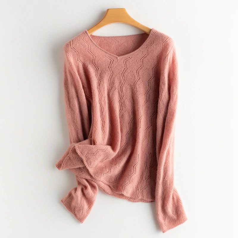 2020 new fashion V-neck 100% Cashmere Sweater