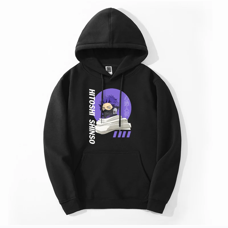 

My Hero Academia Anime Men Harajuku Fabrics Hoodies Sweatshirts Shinso Hitoshi Fleece Warm Sweatshirts Deku Warm Clothes