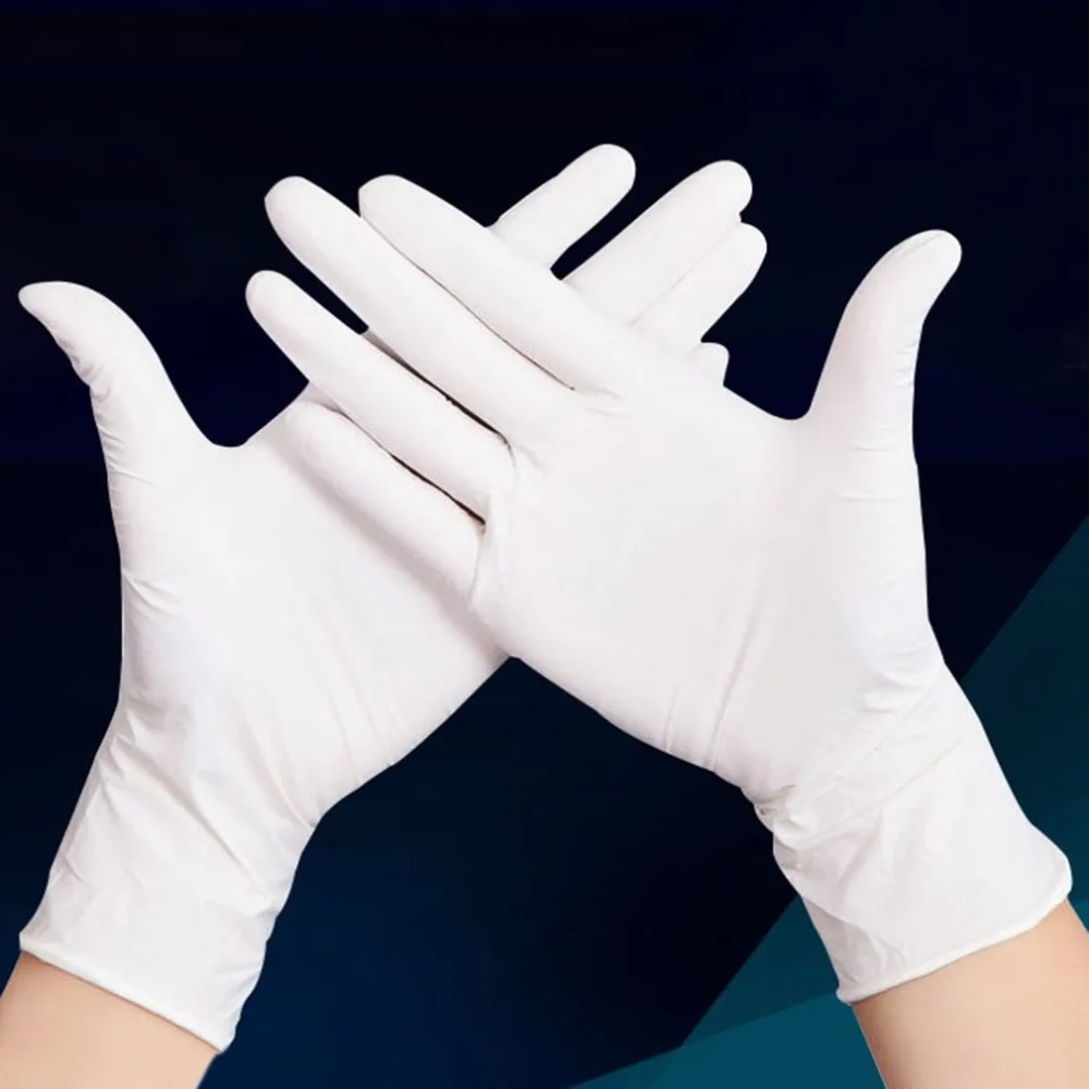 50 Pairs Blue Nitrile Disposable Gloves Wear Resistance Chemical Laboratory Electronics Food Medical Testing Work Gloves