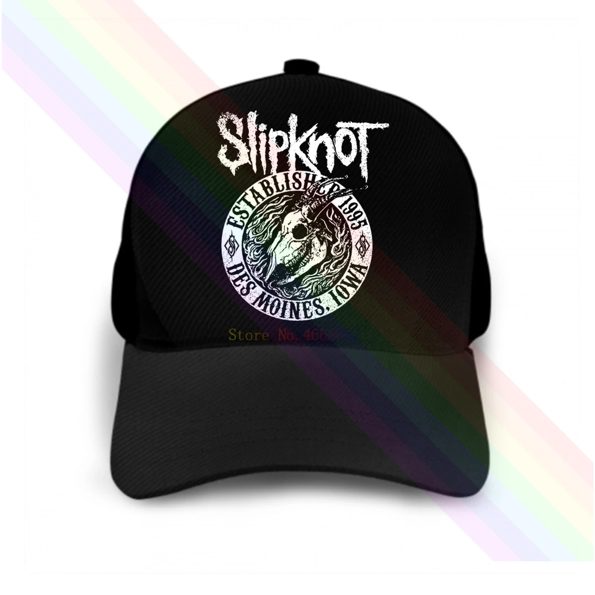 Новинка 2020 классическая черная бейсболка Slipknot с логотипом козы и пламени