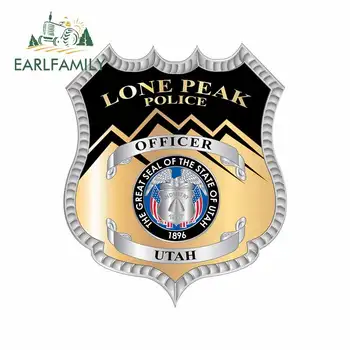 

EARLFAMILY 13cm x 11cm For Download Utah Police Trunk Creative Car Stickers Cartoon Decal Waterproof Car Assessoires Decoration