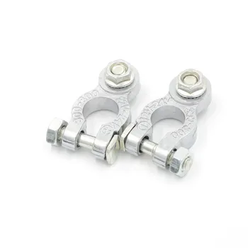

2Pcs Positive & Negative Cargo Type Zinc Alloy Coat Replacement Auto Car Battery Terminals Clamp Electric Connectors