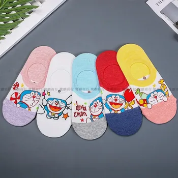 

Japanese Sweet Woman Sock Ladies Thin Socks Doraemon for Women Colorful Style Ankle Sox Female Cotton Trendy Cute Summer Sokken